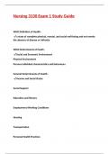 Nursing 3130 Exam 1 Study Guide