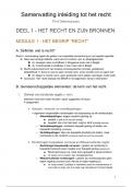 Samenvatting Inleiding tot het recht 