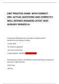 CBET PRACTICE EXAM  WITH CORRECT 200+ ACTUAL QUESTIONS AND CORRECTLY  WELL DEFINED ANSWERS LATEST 2024 ALREADY GRADED A+ 