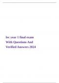 Iec year 1 final exam  With Questions And  Verified Answers 2024  