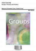 Test Bank for Groups: Process and Practice, 10th Edition by Corey, 9781305865709, Covering Chapters 1-11 | Includes Rationales