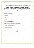 MEDICATION AIDE TEST UPDATED QUESTIONS AND CORRECT DETAILED ANSWERS WITH RATIONALES (CORRECT AND VERIFIED ANSWERS) ALREADY GRADED A+