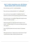 People of GA History Part 4 Exam  Elaboration |100% Correct| Eugene Talmadge *Ans* Elected governor 4 times (but died before he took office for his  4th term). Did not support the New Deal. Scandal during 3rd term will cause UGA to lose  its accreditation