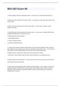 BIO 202 Arizona State University -BIO-202 Exam #4 well solved 