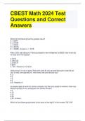 CBEST Math 2024 Test Questions and Correct Answers (1)