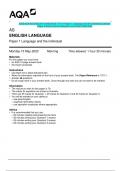 2023 AQA AS ENGLISH LANGUAGE 7701/1 Paper 1 Language and the individual Question  Paper & Mark scheme (Merged) June 2023 [VERIFIED]