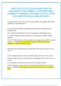 FDNY Z51 ACTUAL EXAM 2024 WITH 150  QUESTIONS AND CORRECT ANSWERS (100%  CORRECT VERIFIED ANSWERS) ACTUAL FDNY  Z-51 WRITTEN EXAM (BRAND NEW!!)