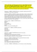 ATI Leadership and Management_Review Quiz With Questions and Answers Updated and Already Graded A+ 100%_ Emotional intelligence. - CORRECT ANSWER-The ability of an individual to perceive and manage the emotions of self and others. The nurse must be able t