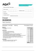 2023 AQA A-level BUSINESS 7132/2 Paper 2 Business 2 Question Paper & Mark scheme (Merged) June 2023 [VERIFIED]