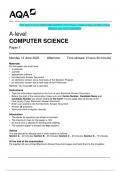 2023 AQA A-level COMPUTER SCIENCE 7517/1 Paper 1 Question Paper & Mark scheme (Merged) June 2023 [VERIFIED]