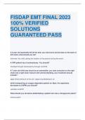 FISDAP EMT FINAL 2023 100% VERIFIED SOLUTIONS GUARANTEED PASS