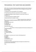 Question 1: All question areas come from the previous for Fire Marshal Notice of Examination (NOE) click here. FIRE MARSHAL NOE 2022 You will have 6 exams in this prep course. Here is your first question... 1. ______ evidence that a firefighter usually di