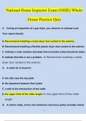 National Home Inspector Exam (NHIE) Whole House Practice Quiz Questions and Answers (2024 / 2025) (Verified Answers)