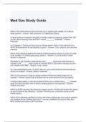 Med Gas Study Guide with complete solutions