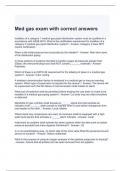 Med gas exam with correct answers 2024 (graded a)