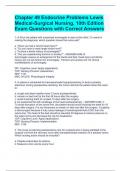 Chapter 49 Endocrine Problems Lewis Medical-Surgical Nursing, 10th Edition Exam Questions with Correct Answers