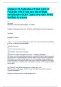 Chapter 13 Assessment and Care of Patients with Fluid and Electrolyte Imbalances Exam Questions with 100% Verified Answers