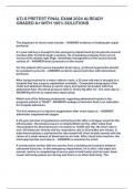 ATLS PRETEST FINAL EXAM 2024 ALREADY  GRADED A+ WITH 100% SOLUTIONS            The diagnosis of shock must include: - ANSWER-evidence of inadequate organ  perfusion    A 7-year-old boy is brought to the emergency department by his parents several  minutes