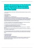 Chapter 56 Assessment of the Endocrine System Ignatavicius Medical-Surgical Nursing, 10th Edition Exam Questions with Latest Update