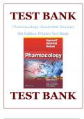  Lippincott Illustrated Reviews: Pharmacology 8th Edition by Karen Whalen||ISBN NO:10,1975170555-Test  Bank