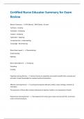 Certified Nurse Educator Summary for Exam  Review