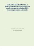 D187 EDUCATION| ONMI task 3|differentiating content, process, and product complete solution 2024 western governors' university