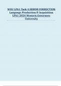 COMBINED FINAL 2024 APDATE FOR LPA 1-Task 1 LANGUAGE ACQUISITION THEORIES |Task 2 ENGLISH PHONOLOGY| Task 3 DIALECTS & CREOLES| Task 4 ERROR CORRECTION 2024 Western Governors University