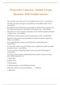 Wastewater Collection - Module 2 Exam Questions With Verified Answers