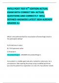 PHTLS POST TEST 9TH EDITION ACTUAL EXAM WITH CORRECT 80+ ACTUAL QUESTIONS AND CORRECTLY  WELL DEFINED ANSWERS LATEST 2024 ALREADY GRADED A+       