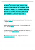 IFSTA 7TH EDITION CHAPTER 13 HOSE OPERATIONS AND HOSE STREAM WITH CORRECT 100 ACTUAL QUESTIONS AND CORRECTLY  WELL DEFINED ANSWERS LATEST 2024 ALREADY GRADED A+        