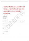 BIOD 151 PORTAGE LEARNING M4  EXAM LATEST UPDATE 2023-2024  QUESTIONS AND ANSWERS  RATED A+