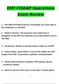 EMT FISDAP Operations Exam Review QUESTIONS AND VERIFIED ANSWERS (2024 / 2025) / A+ GRADE