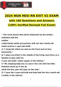 2024 RN Exit Hesi V2 Exam (3 Different Latest Version) Each With 160 NGN Questions And Answers, 100% Verified Newest Version