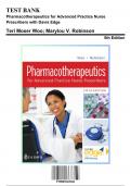 Test Bank for Pharmacotherapeutics for Advanced Practice Nurse Prescribers with Davis Edge, 5th Edition by Robinson, 9780803669260, Covering Chapters 1-55 | Includes Rationales