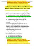 Nur 4827 TESTBANK Leadership Roles and Management Functions in Nursing 9th Edition TBW (1) (2023/2024 REVISED EXAM PRACTICE GUIDE) (CONTAINS COMPLETE QUESTIONS WITH ANSWERS)