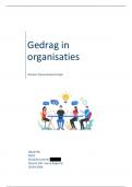 Gedrag in organisaties moduleopdracht beoordeelt met een 9!! Met Beoordeling