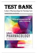 Test Bank Lehne's Pharmacology for Nursing Care, 11th Edition by Jacqueline Burchum, Laura Rosenthal Chapter 1-112|Complete Guide A+