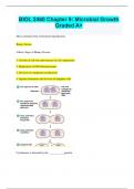 BIOL 2460 Chapter 9: Microbial Growth  Graded A+