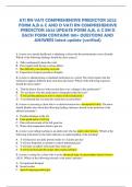 ATI RN VATI COMPREHENSIVE PREDICTOR 2023  FORM A,B & C AND D VATI RN COMPREHENSIVE  PREDICTOR 2023 UPDATE FORM A,B, & C EN D  EACH FORM CONTAINS 180+ QUESTIONS AND  ANSWERS latest update (verified)