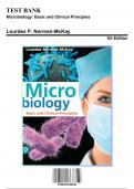 Test Bank: Microbiology: Basic and Clinical Principles, 1st Edition by Lourdes P. Norman-McKay - Chapters 1-21, 9780321928290 | Rationals Included