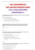 2023 FUNDAMENTALS EXIT HESI EXIT EXAMTEST BANK (ALL 55 Q&A) INCLUDED GUARANTEED A+