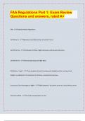 FAA Regulations Part 1: Exam Review  Questions and answers, rated A+| latest update 2024/25|