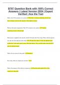 B787 Question Bank with 100% Correct Answers | Latest Version 2024 | Expert Verified | Ace the Test