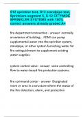 S12 sprinkler test, S13 standpipe test, Sprinklers segment 5, S-12 CITYWIDE SPRINKLER SYSTEMS with 100% correct answers already graded A+