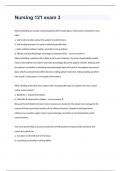 Nursing 121 exam 3 Herzing University - Question and answers already passed 