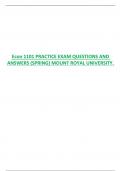 Econ 1101 PRACTICE EXAM QUESTIONS AND  ANSWERS (SPRING) MOUNT ROYAL UNIVERSITY.