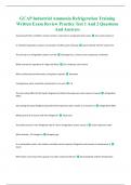 GCAP Industrial Ammonia Refrigeration Training Written Exam Review Practice Test 1 And 2 Questions And Answers