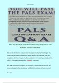 PALS Post Test Study Guide Review Containing 50 Questions with Definitive Solutions 2024-2025. 