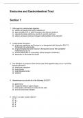 Endocrine and Gastrointestinal Tract Section 1 with answer key attached at the bottom