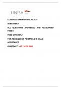 COM3706 EXAM PORTFOLIO 2024   SEMESTER 1   ALL QUESTIONS ANSWERED AND PLAGIARISM FREE!!   PASS WITH 75%+ 